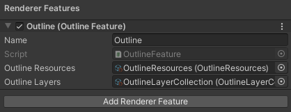 URP outline settings