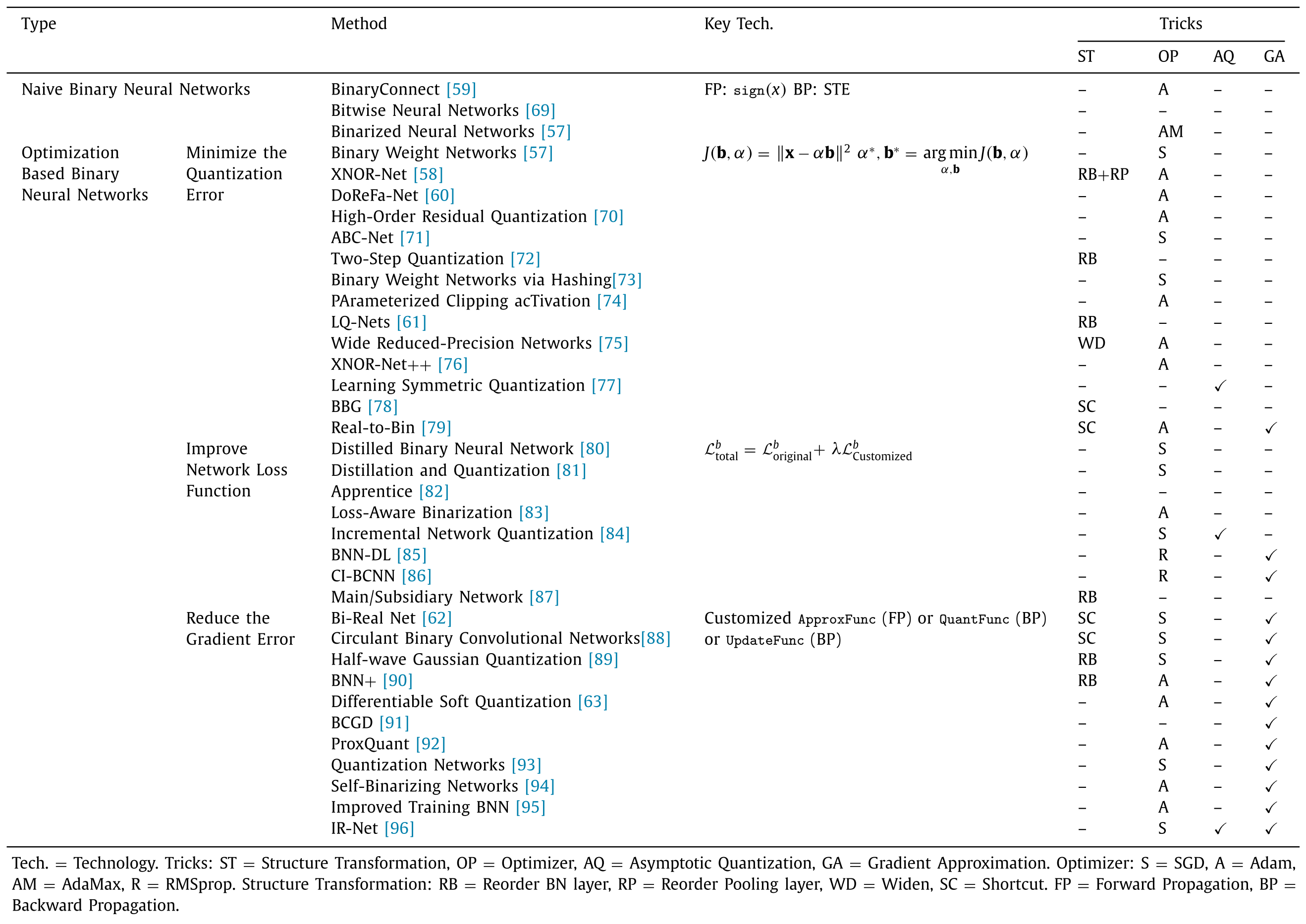 Binary Neural Networks survey overview