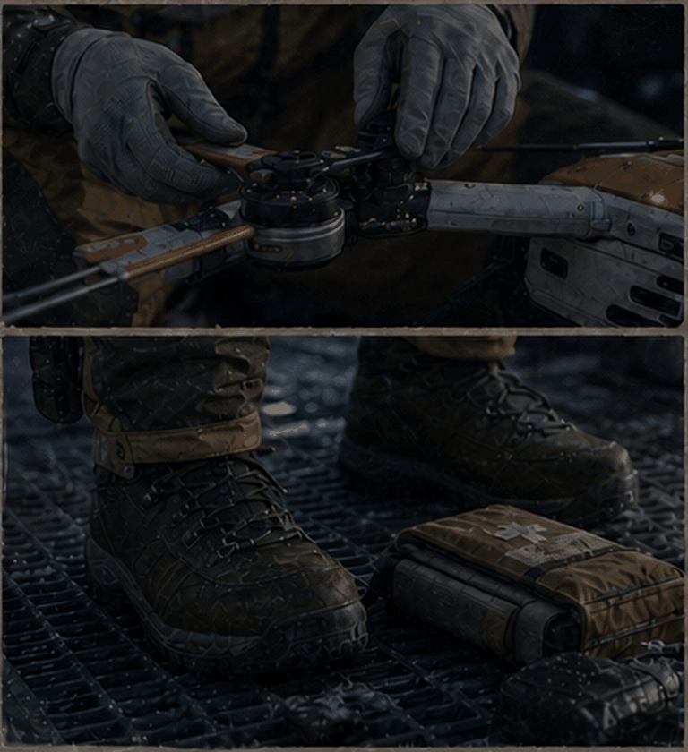Animated comparison of the dossier hand, equipment, and boot panels