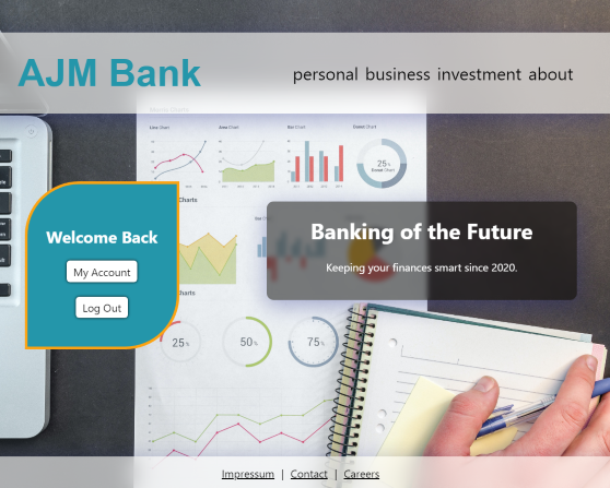 Screenshot of AJM Banking