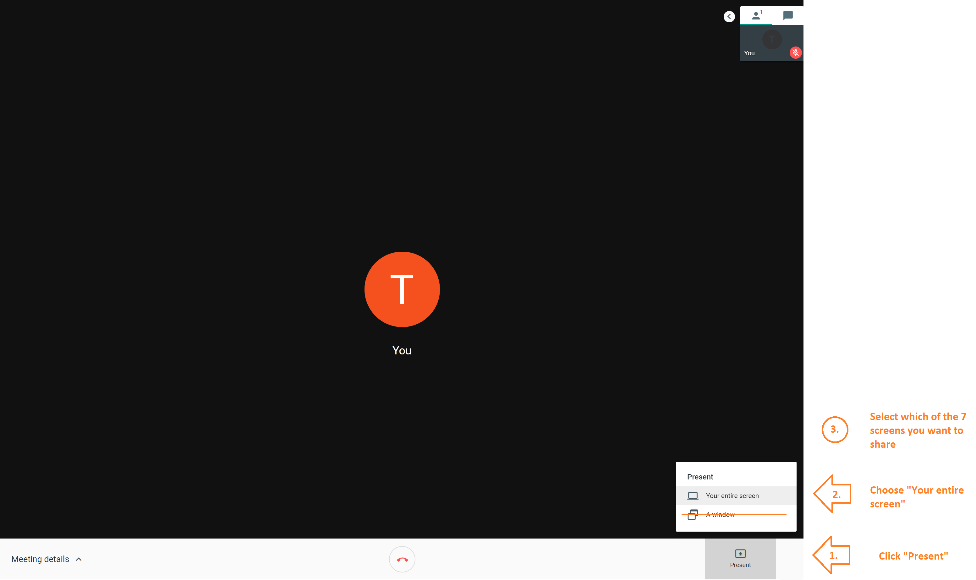 Google Meet Visual Instructions