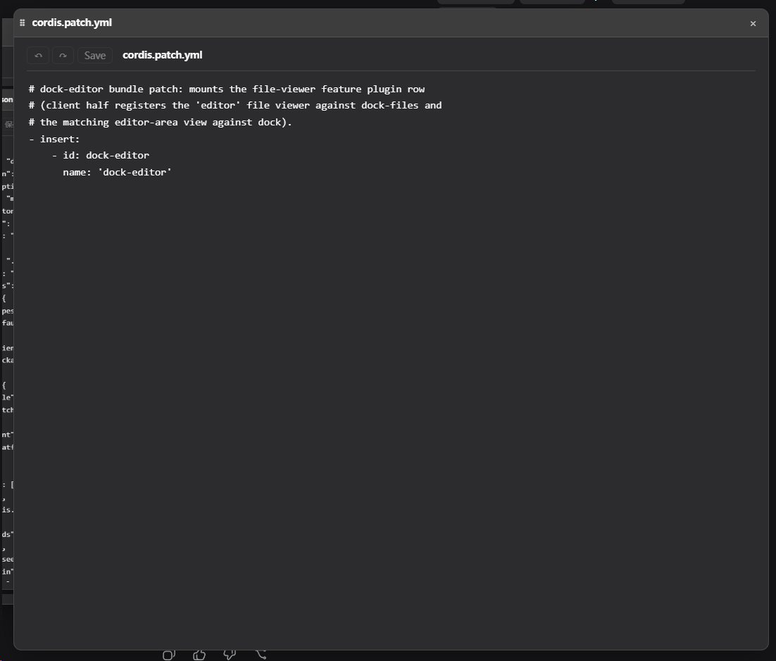 dock-editor editor view