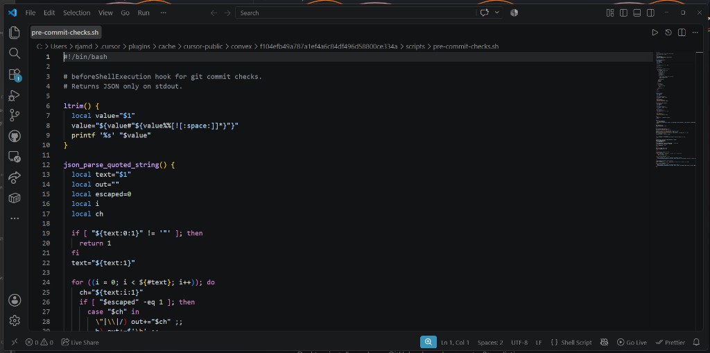 Full editor tab with hook script content