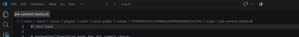 Breadcrumb showing plugin cache path