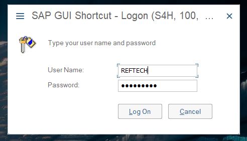 S/4HANA login