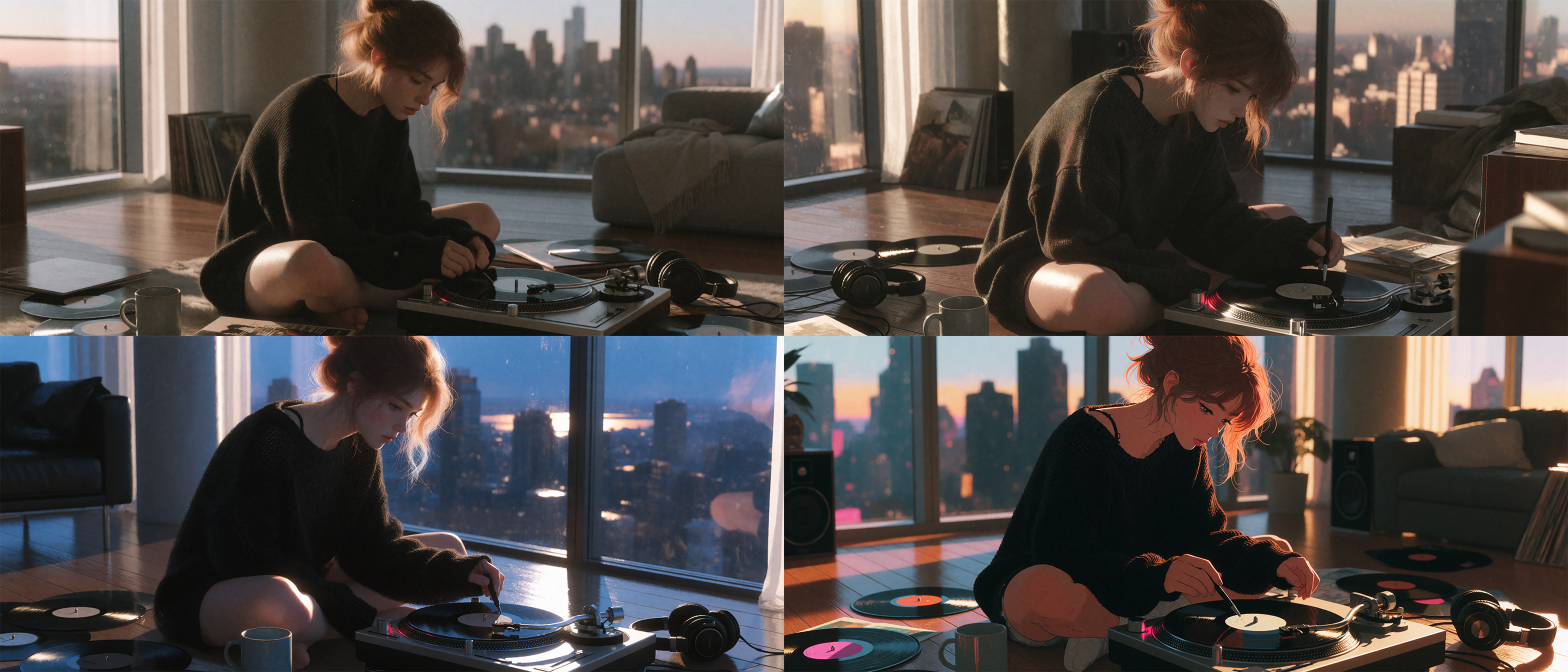 Cinematic interior illustration generated result