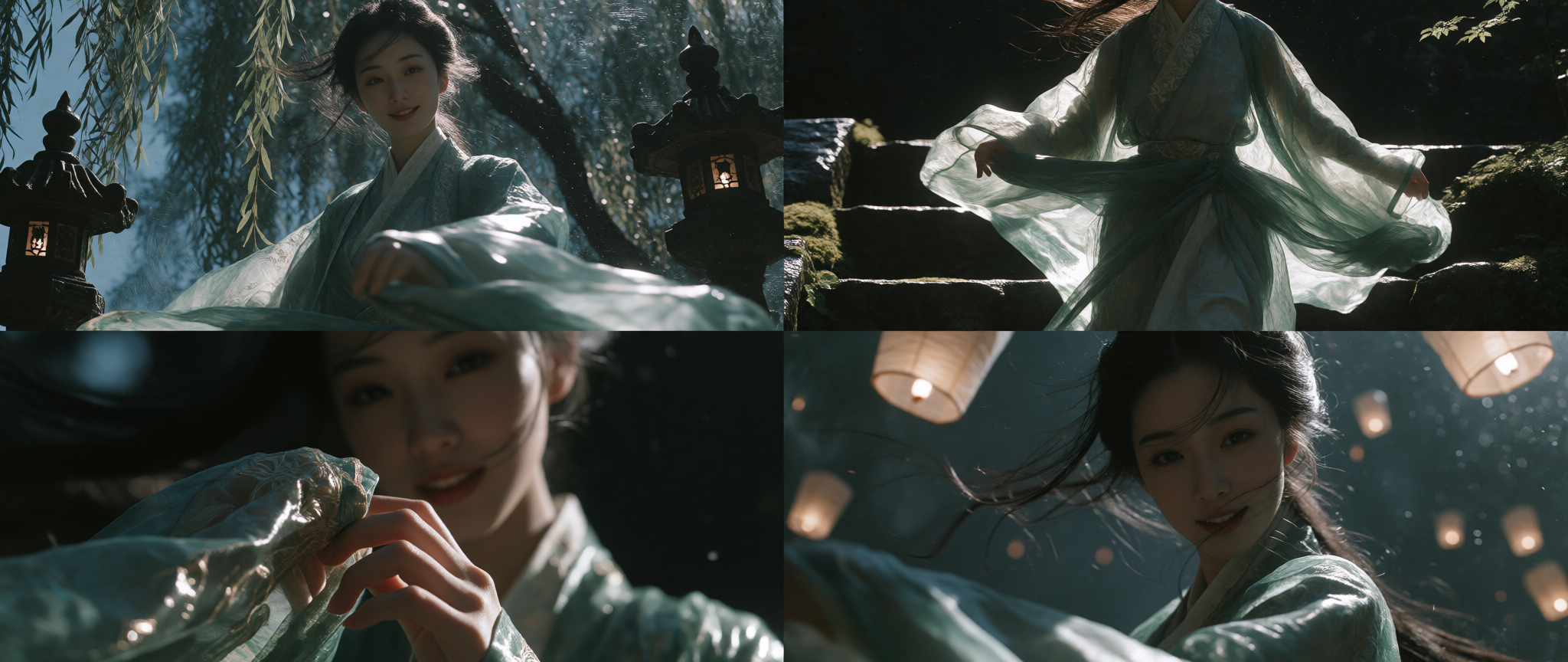Krea 2 four-panel storyboard generated result