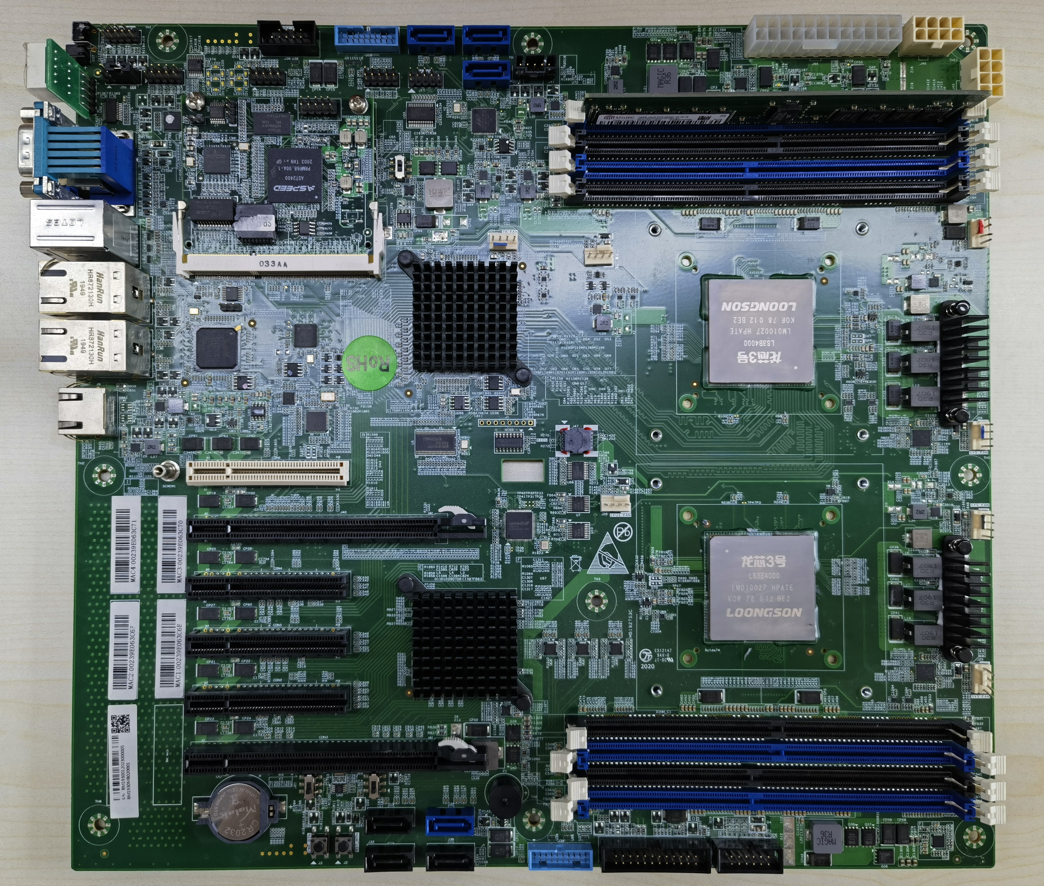 Our recently acquired dual 3B4000 motherboard.