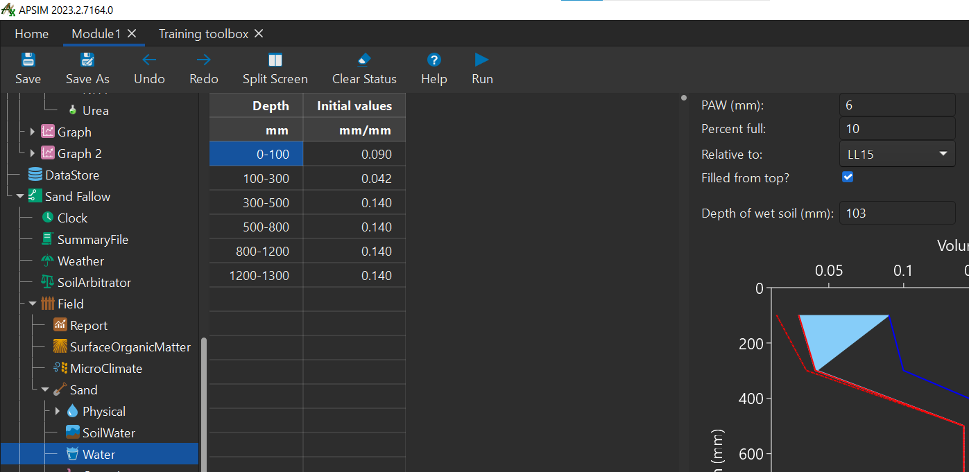 Change water variables