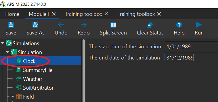 Changing clock settings
