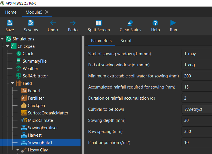 Sow using a variable's values