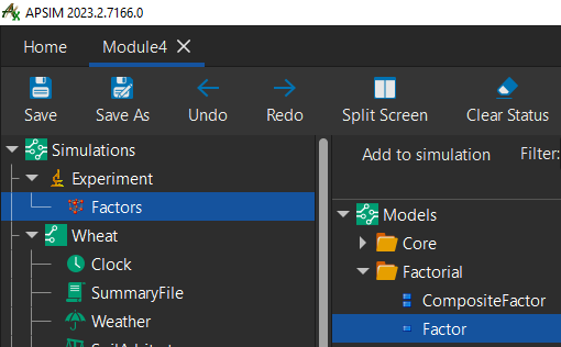 Add a Factor node