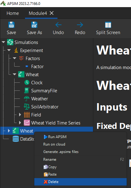 Delete wheat