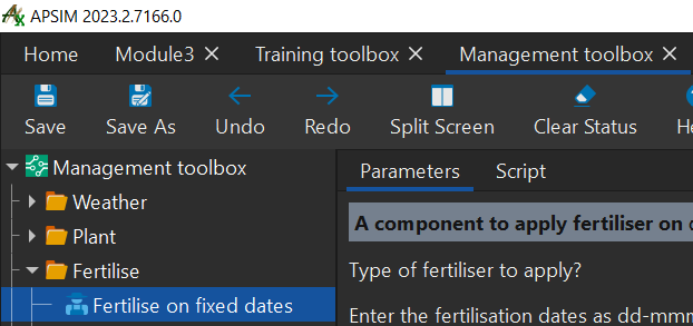 Fertilise on fixed date node