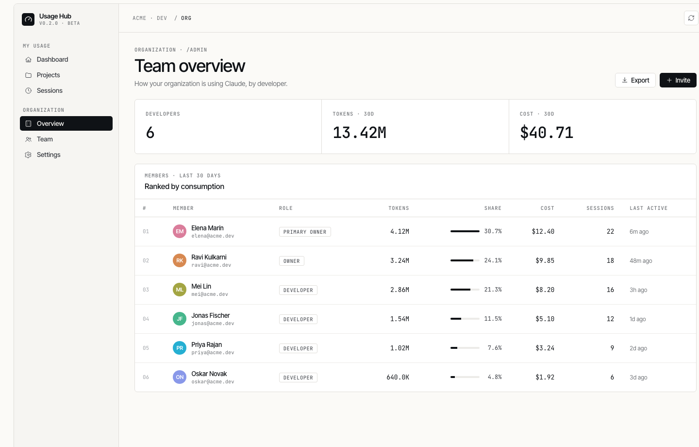 Team Overview