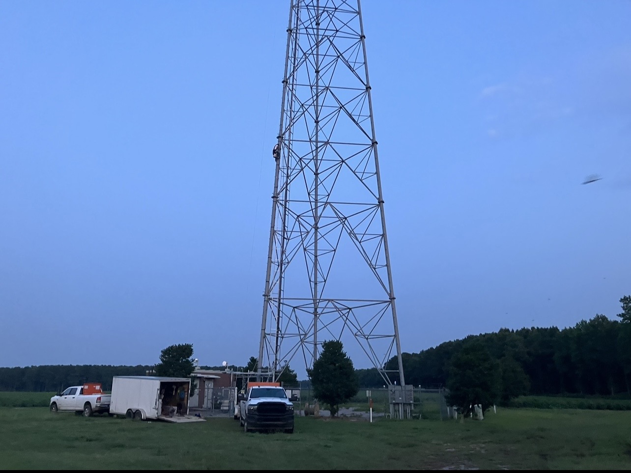 Tower with trucks