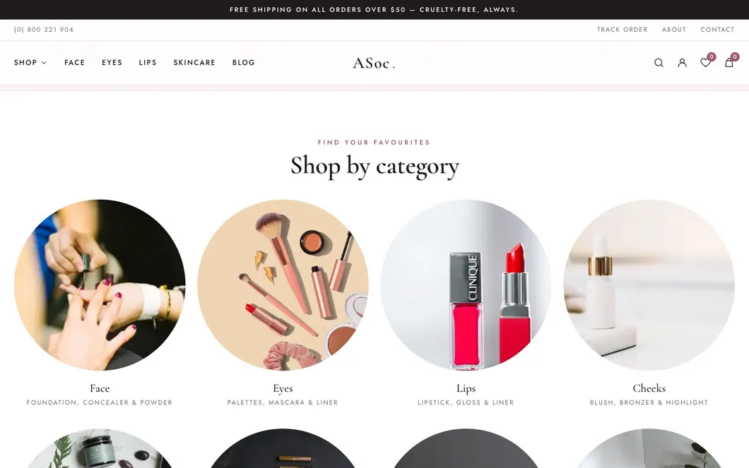 asoc-glow-shop-html 网站模板截图