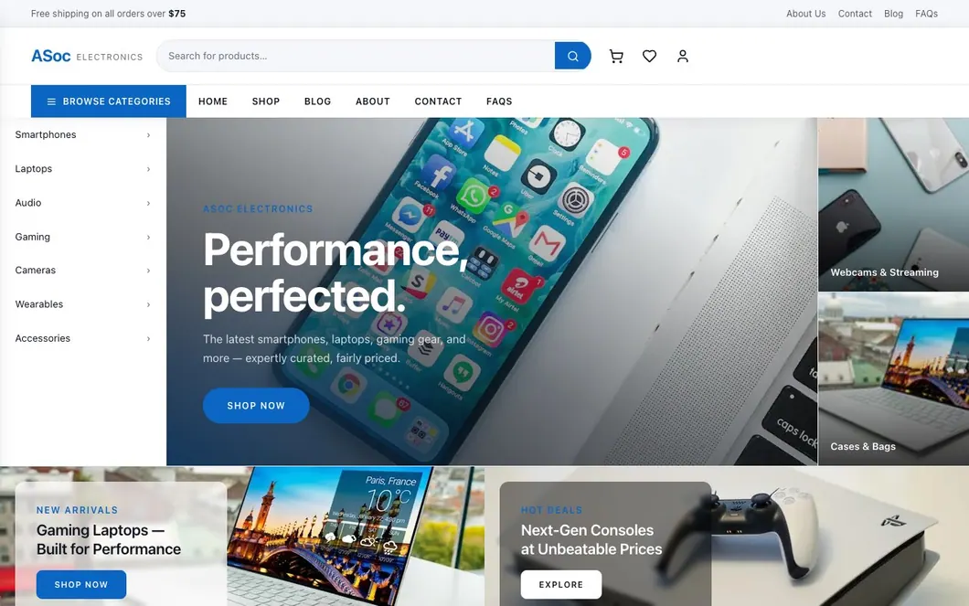 asoc-volt-shop-html 网站模板截图