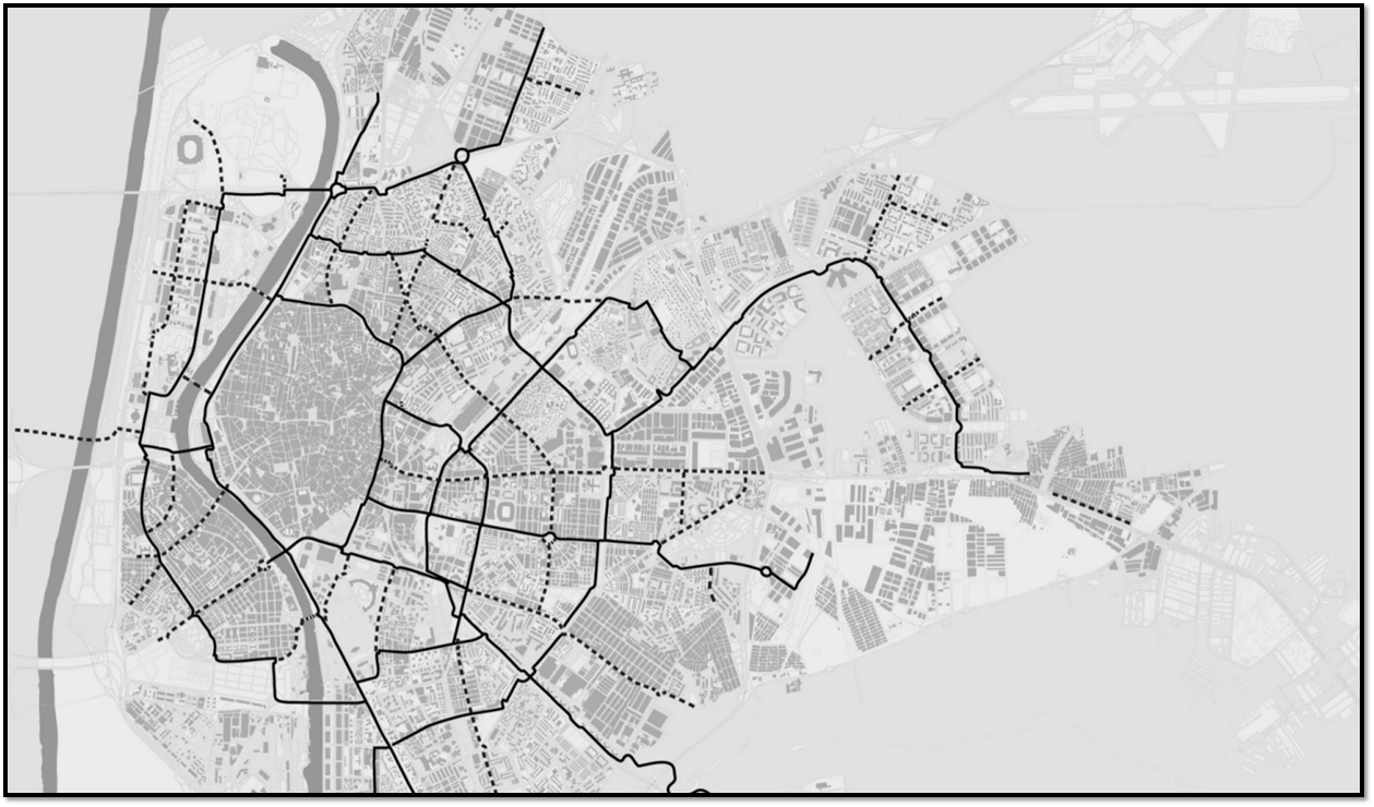 ~200 km cycle network in Seville, Spain. Source: WHO report at [ATFutures/who](https://github.com/ATFutures/who)