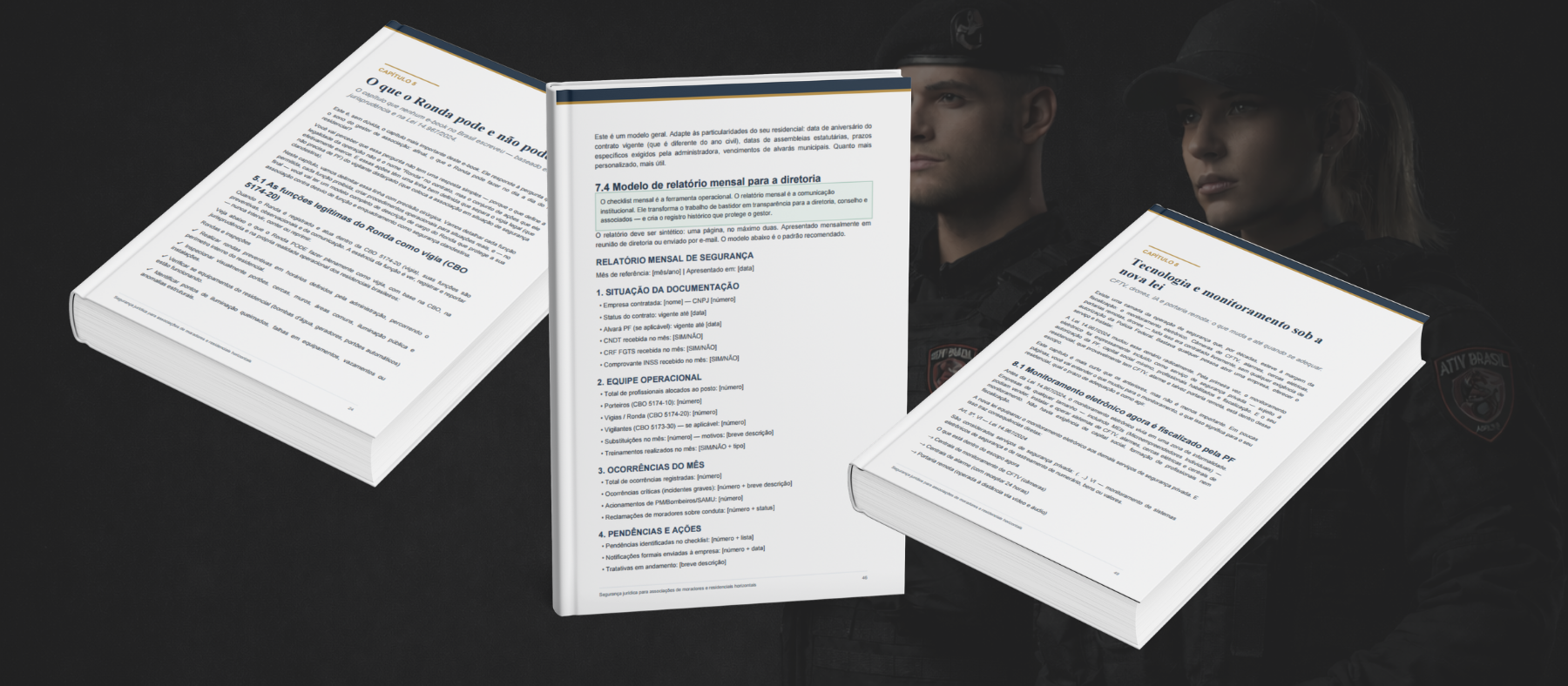 Páginas internas do e-book Guia de Conformidade — capítulos diagramados