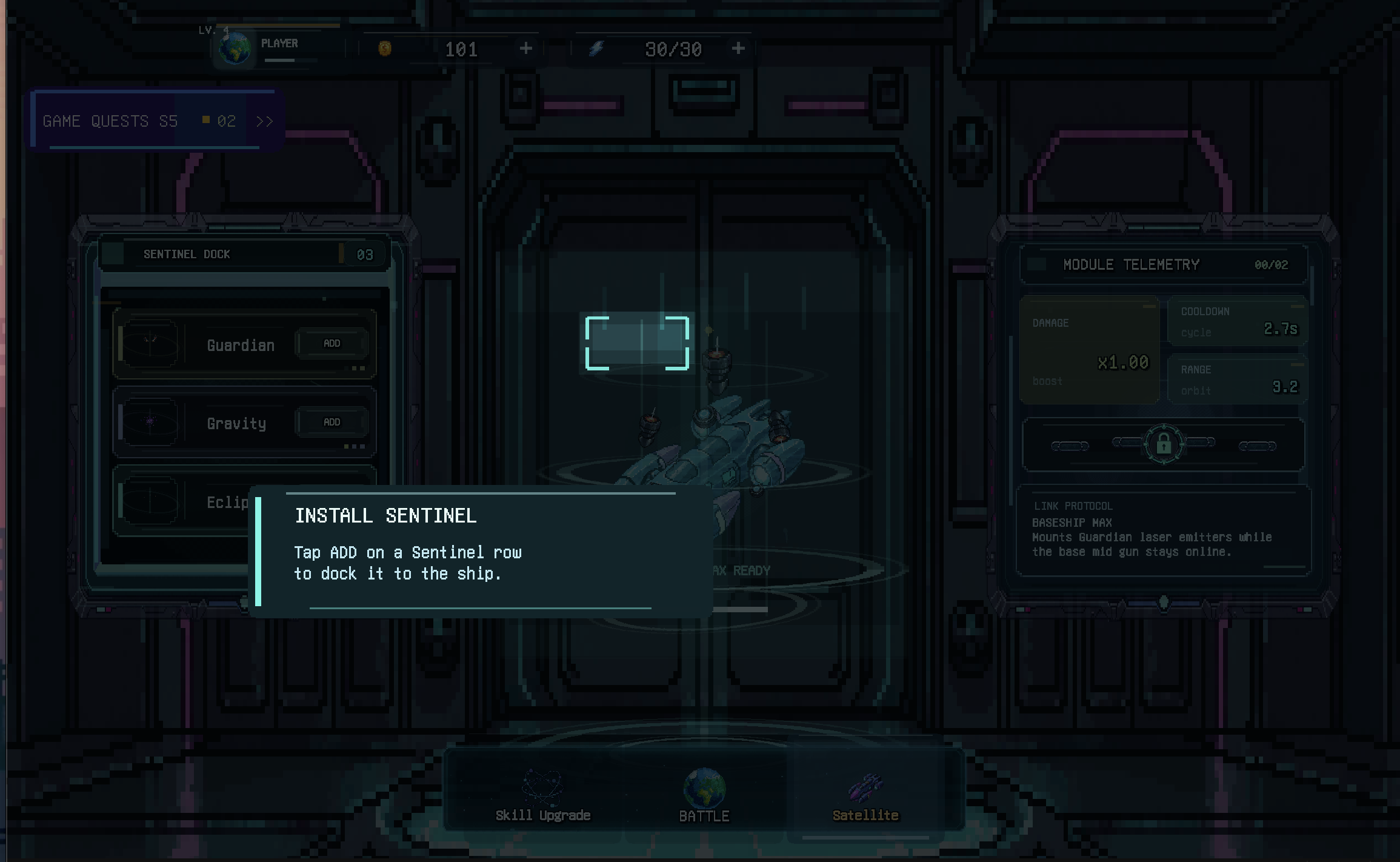 Without plugin rules: wrong ship-area focus