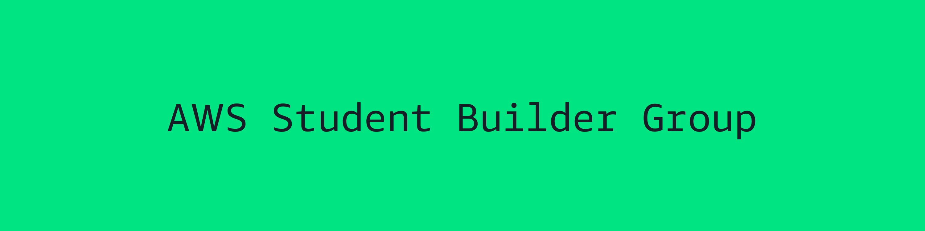 AWS Student Builder Group - Antonio Varas