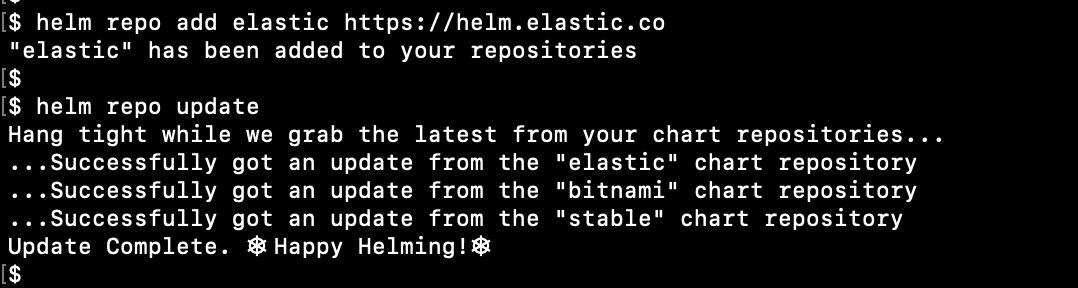 elastic helm repo