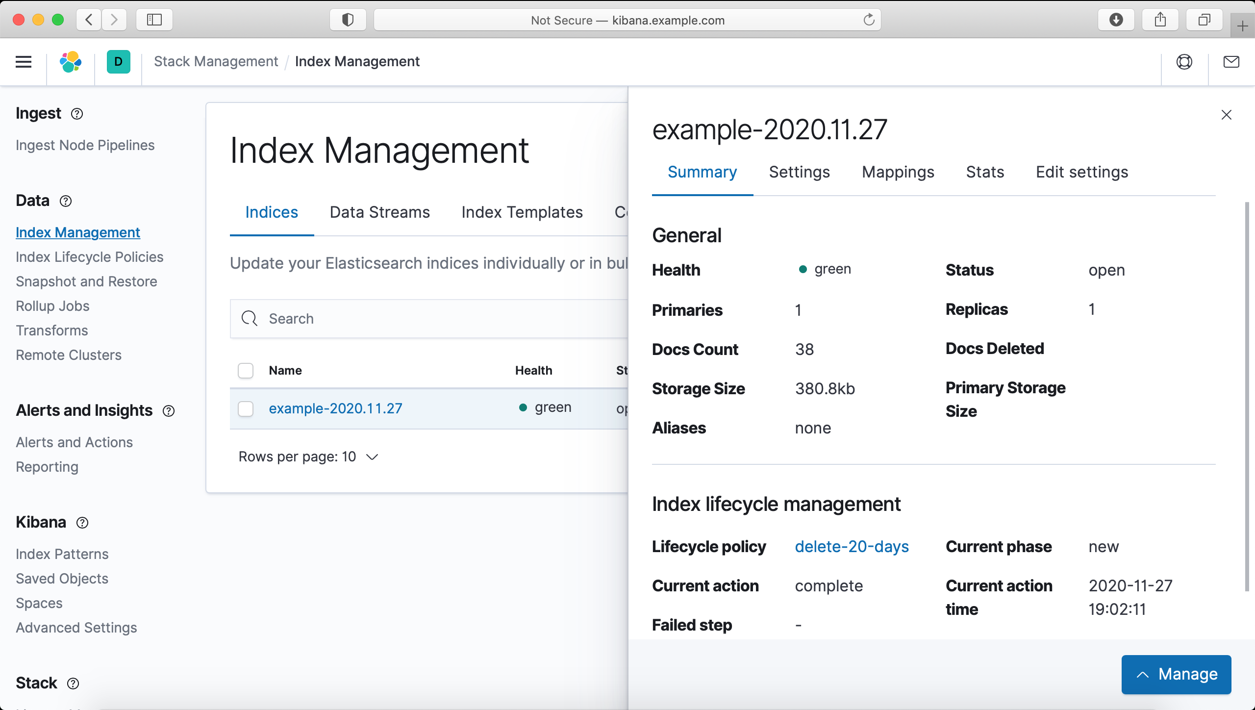 kibana-index-management-policy