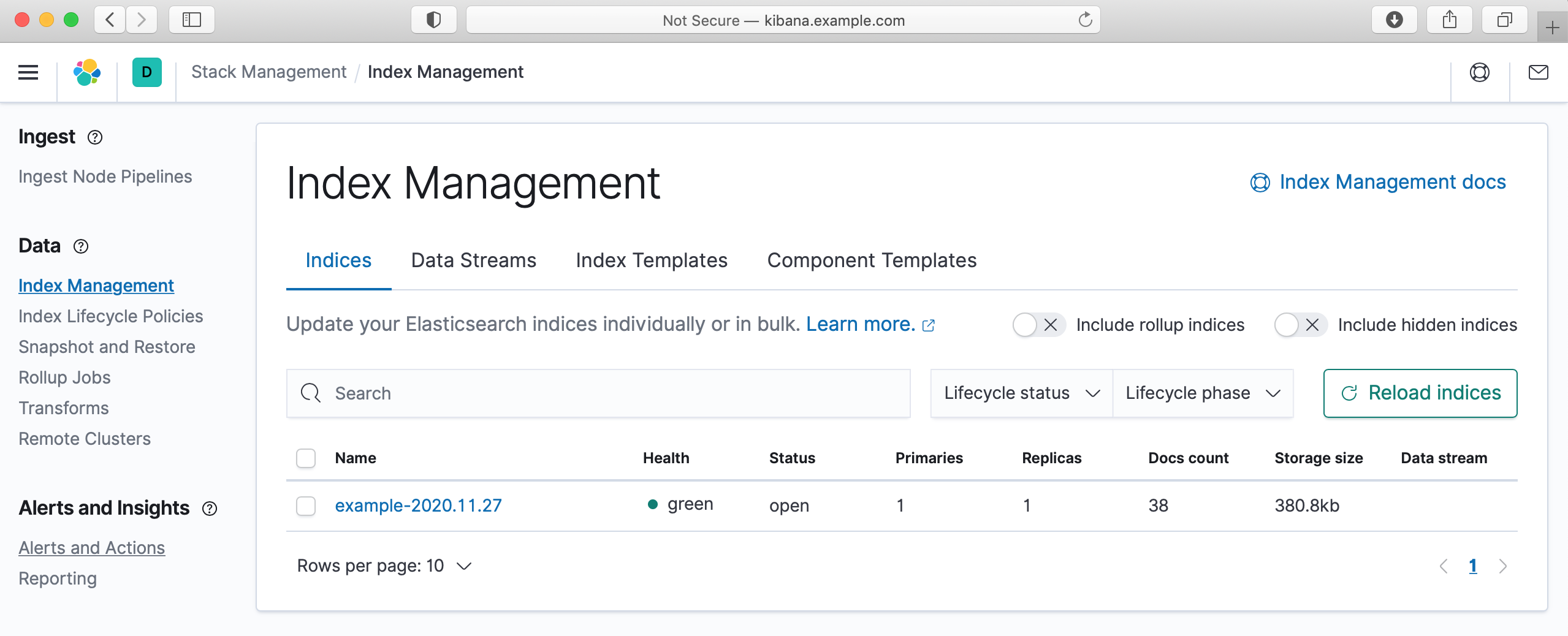 kibana-index-management