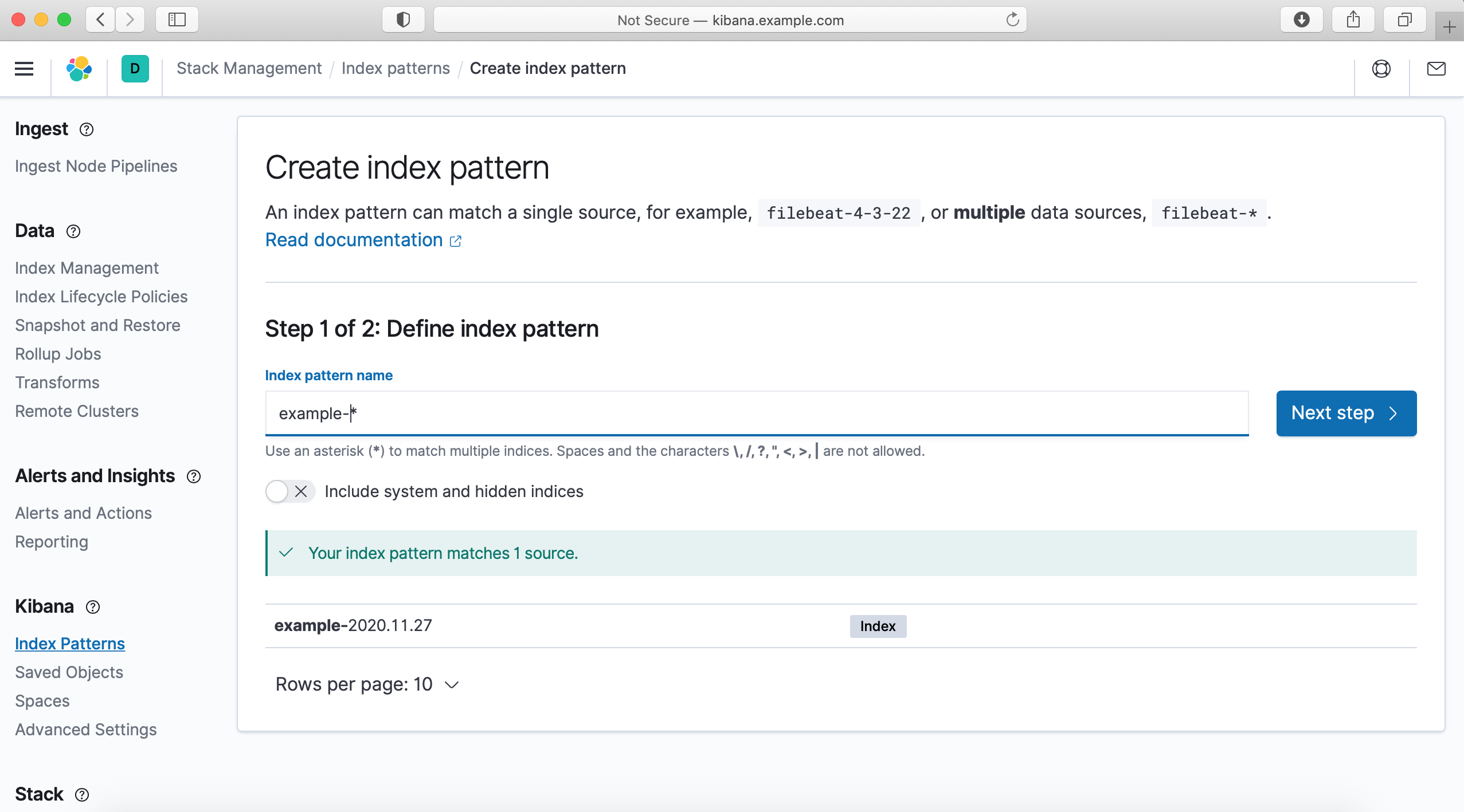 kibana-index-management-policy