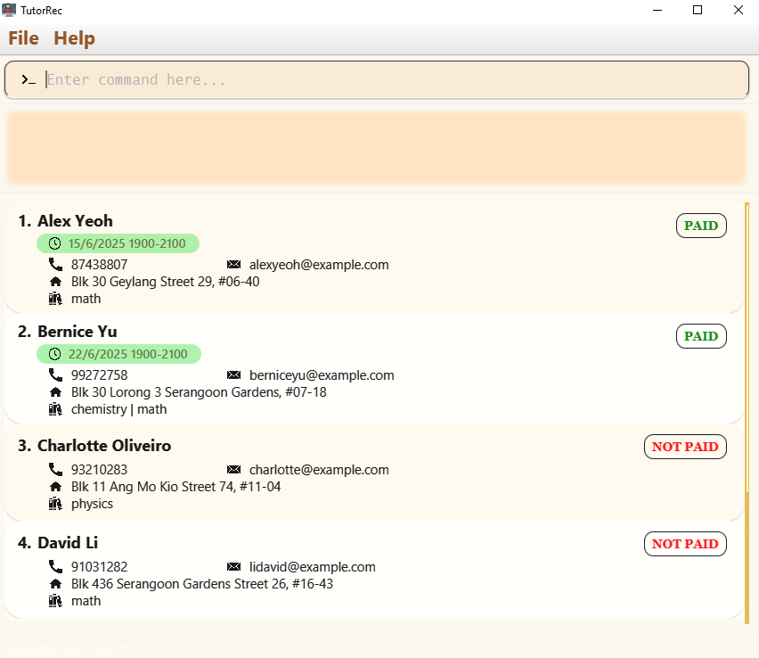 CS2103T SE Project (Address Book)