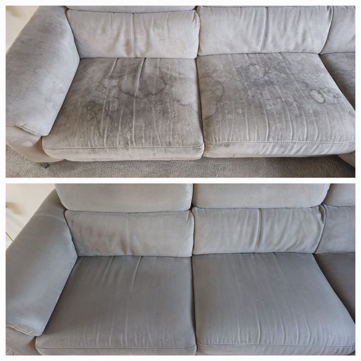 Grey Couch Before and After