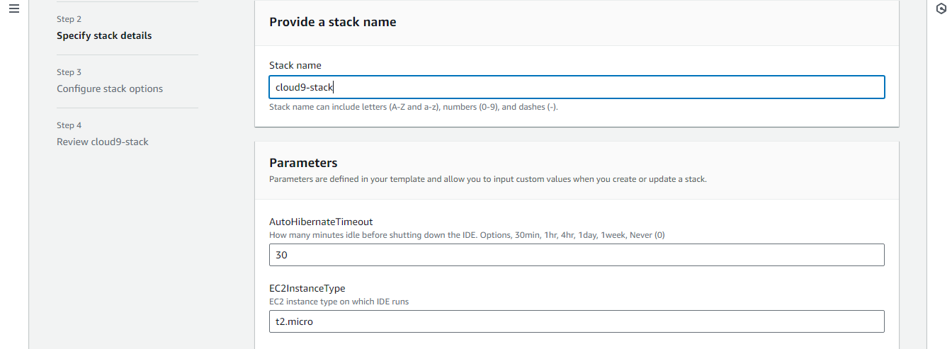 CloudFormation Console 2