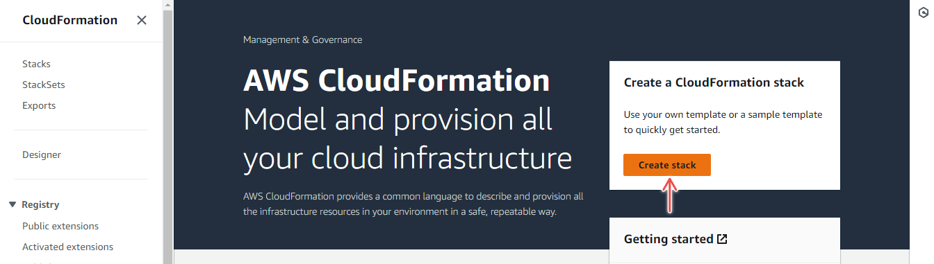 CloudFormation Console