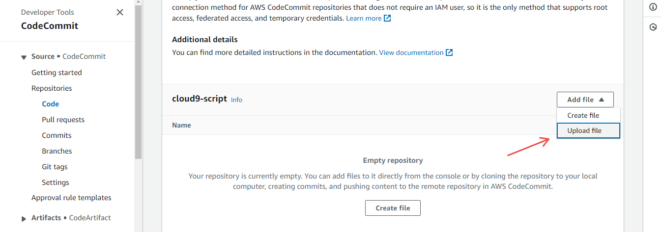 CodeCommit Console 3