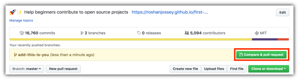 create a pull request