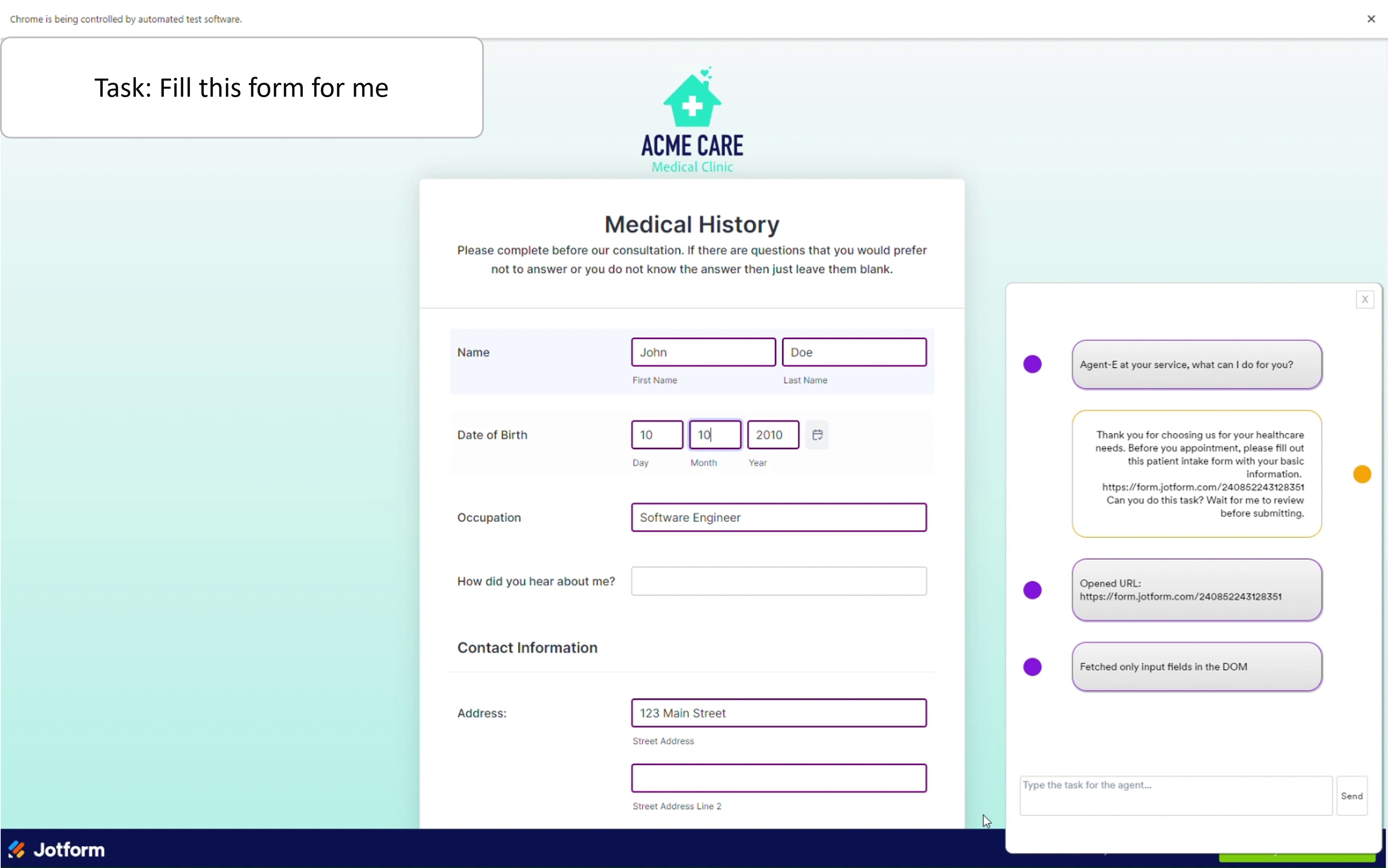 Example 2: Use information to fill forms