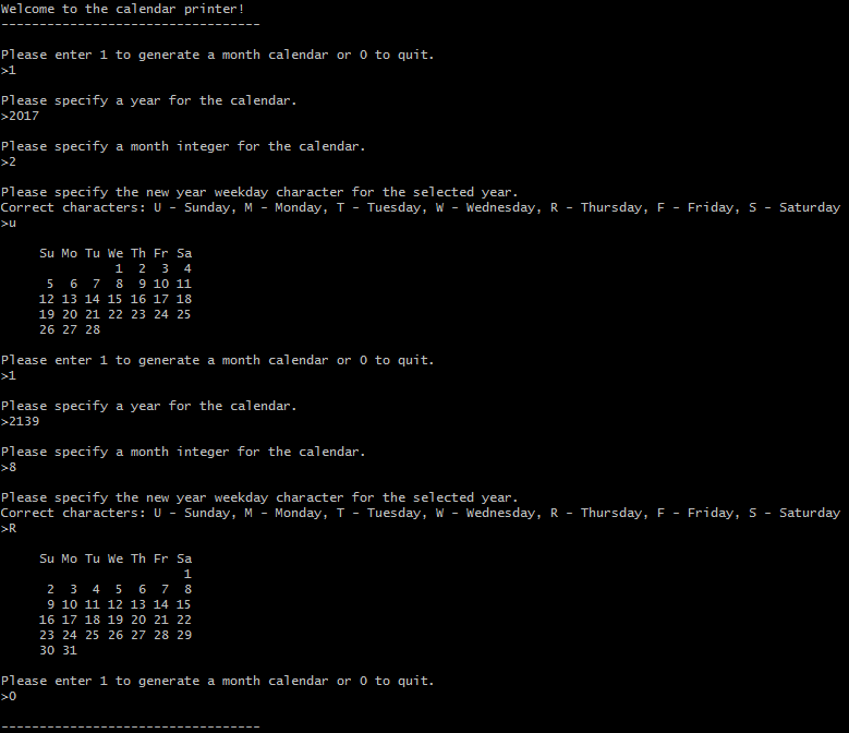 GitHub - Aaron-Benson/calendar-calculator: A calendar calculation ...