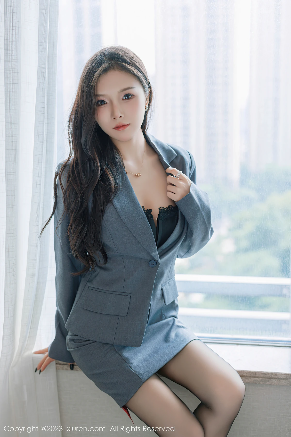 No.7511 七七kiko：48P西装黑丝写真解锁职业模特「吸睛密码」，让客户一眼记住你 - 2