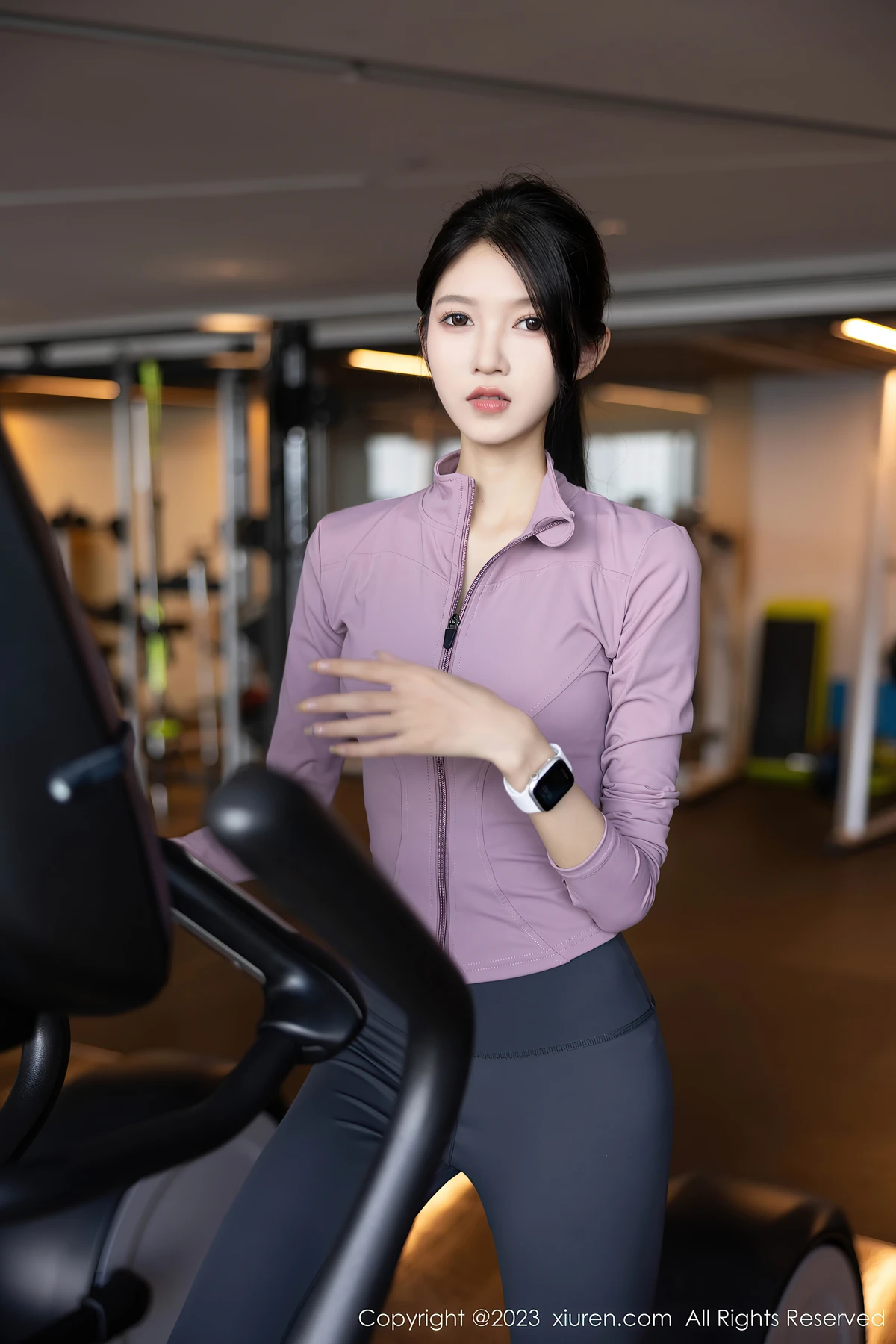 程程程-XiuRen No.7438 健身房里的活力曲线杀，84P写真解锁职业模特吸睛密码 - 3