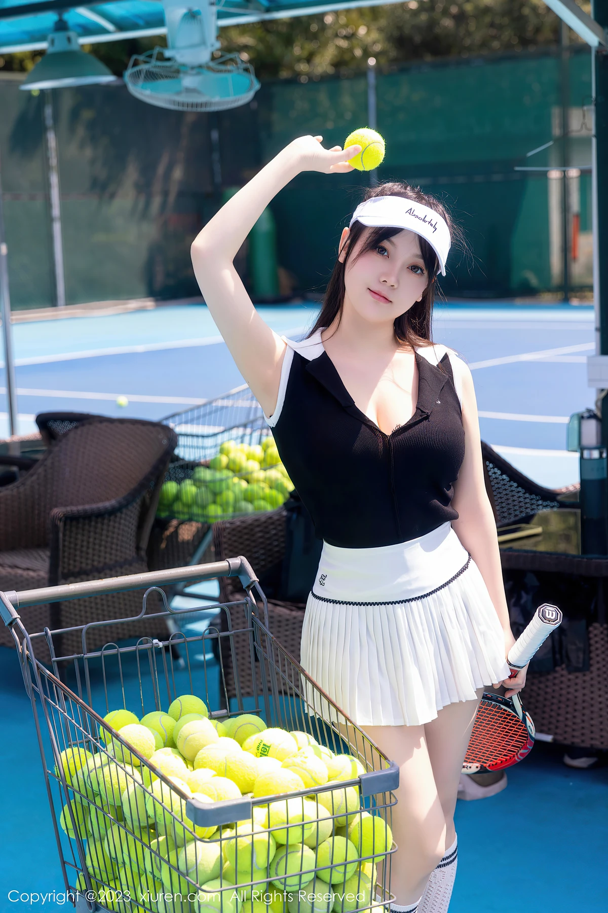 XiuRen No.7467 豆瓣酱网球风写真:80P帧帧戳中客户的魅力暴击,模特作品集必加素材! - 4