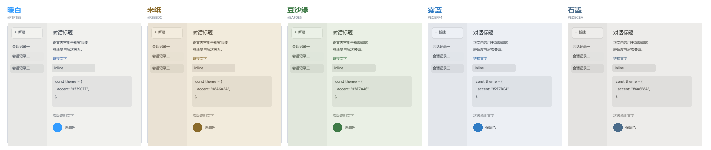 五套护眼主题