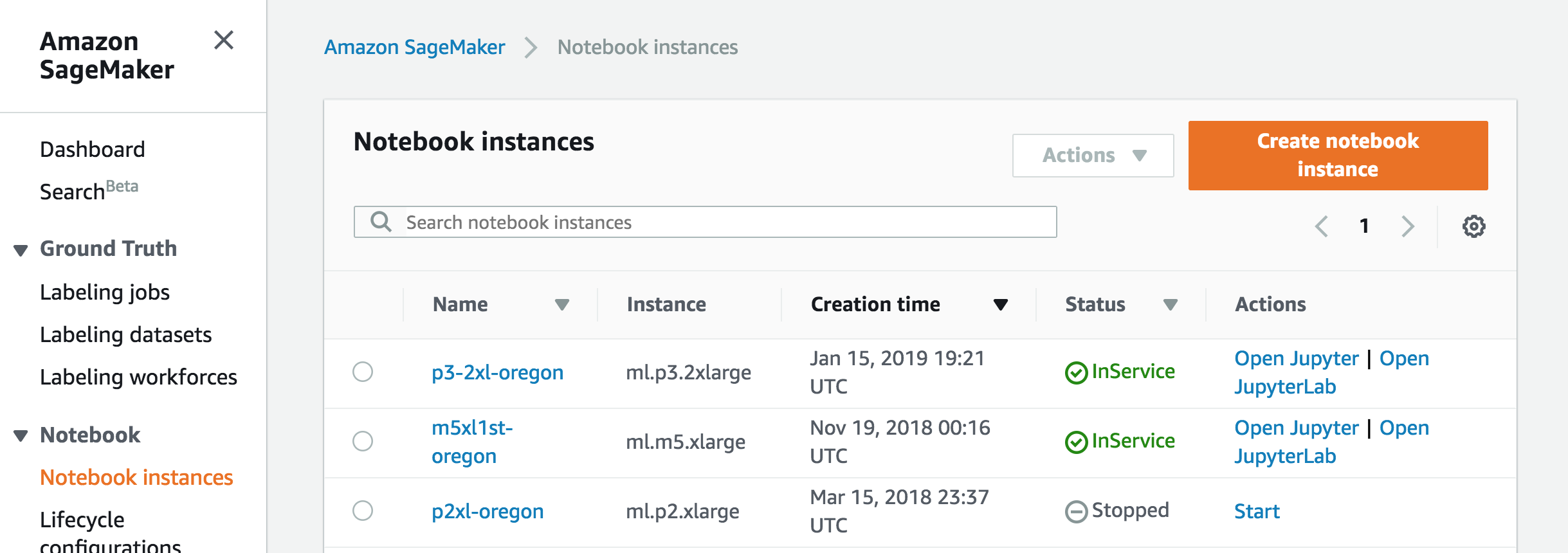 Notebook Instances