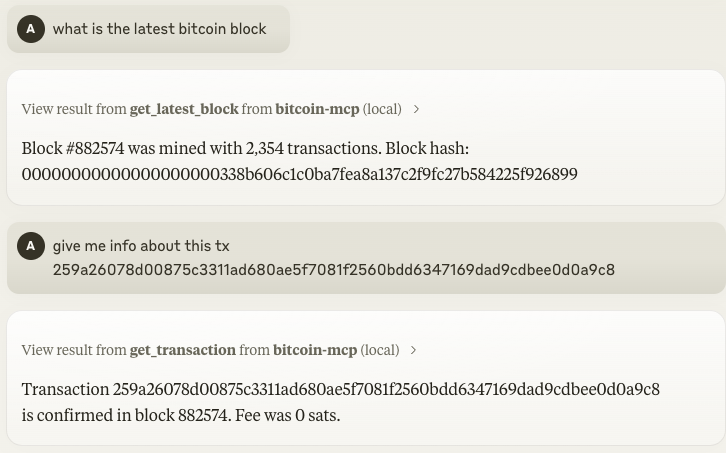 bitcoin-mcp screenshot