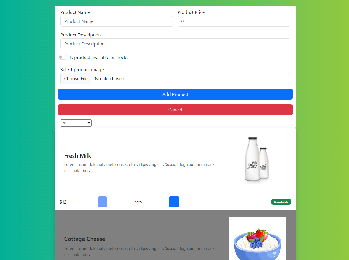 Screenshot Grocery List