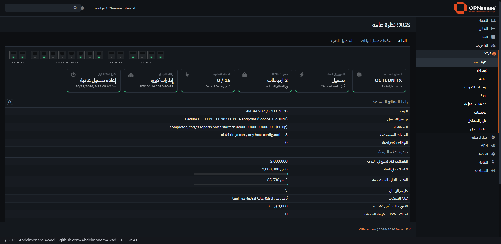 XGS: Overview on an XGS 3300, in Arabic