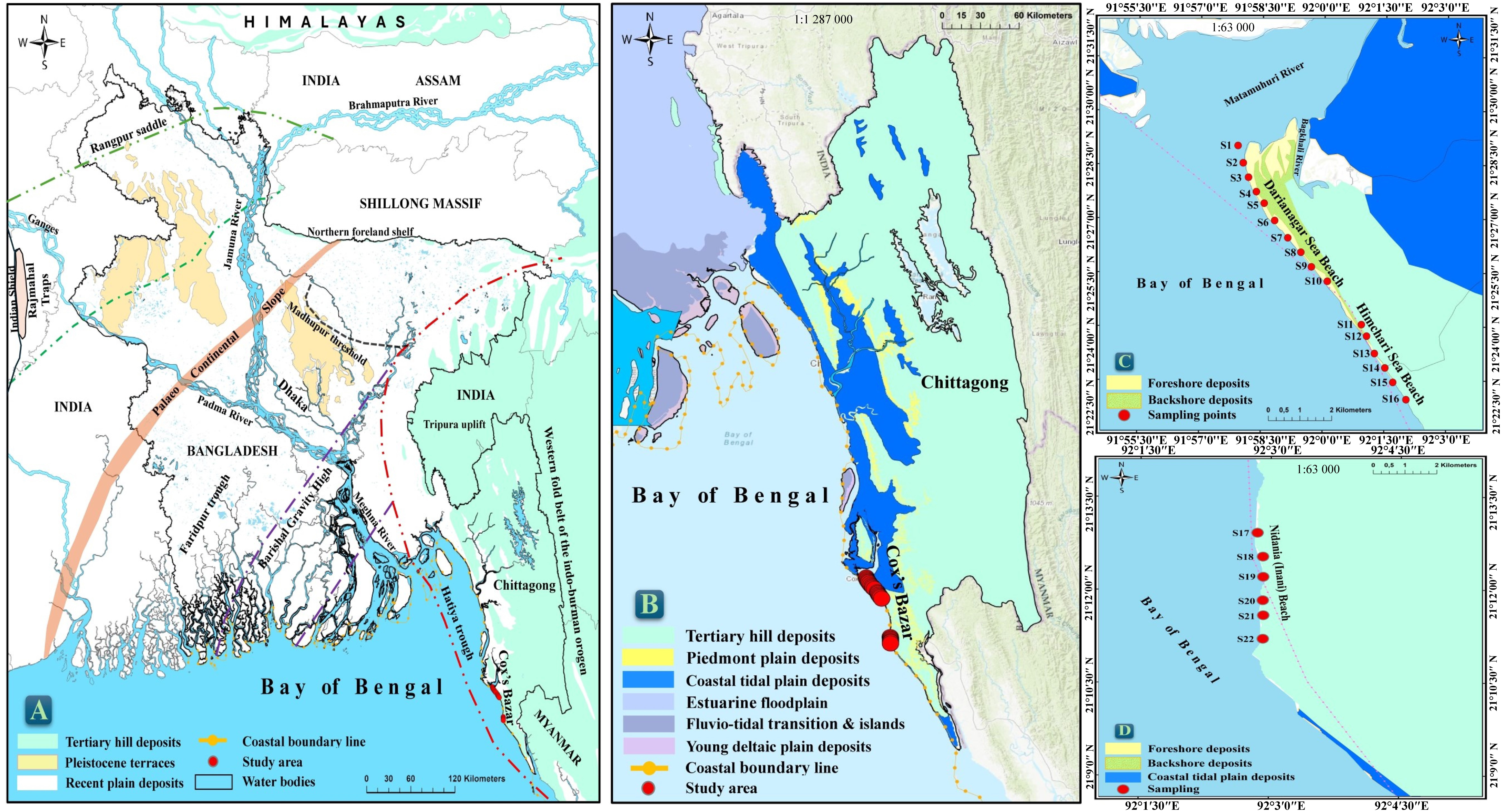Study area map Bay of Bengal
