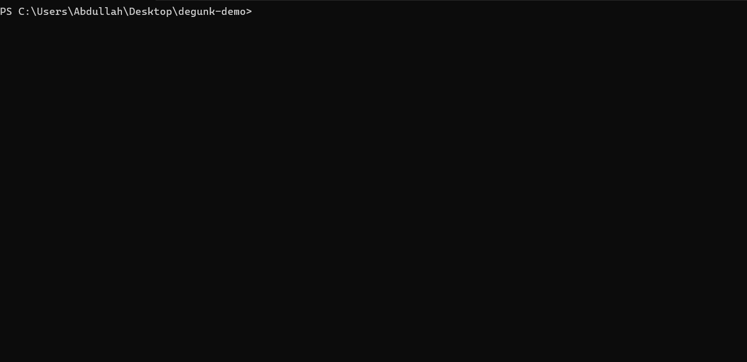degunk demo