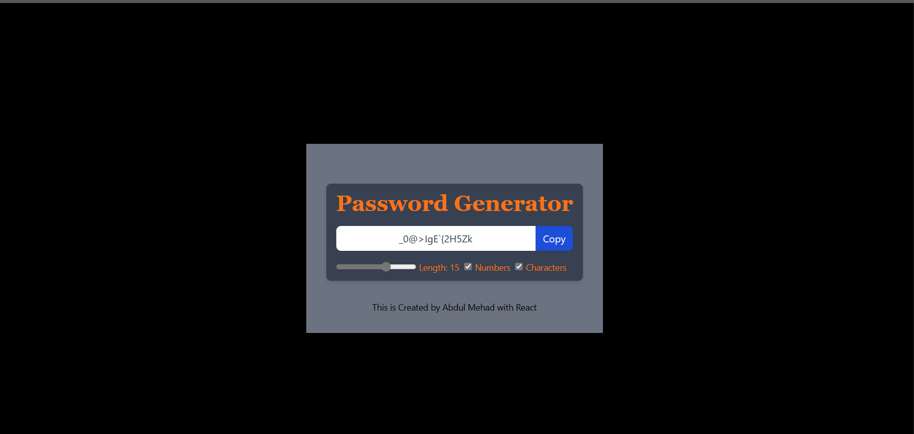 Password Generator in React