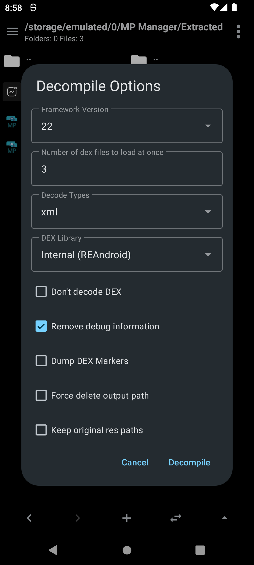 Decompiling